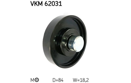 Tensioner Pulley, v-ribbed belt VKM 62031 SKF, Image 2