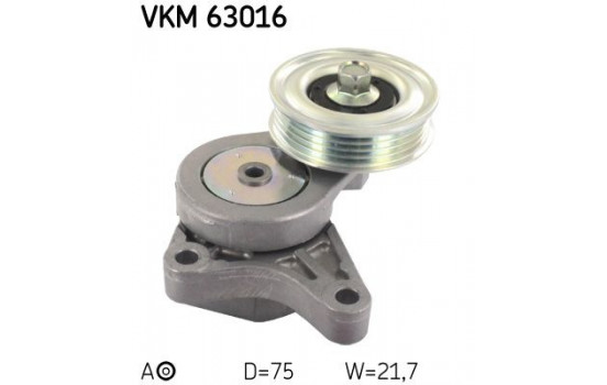 Tensioner Pulley, v-ribbed belt VKM 63016 SKF