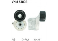 Tensioner Pulley, v-ribbed belt VKM 63022 SKF