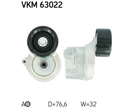 Tensioner Pulley, v-ribbed belt VKM 63022 SKF