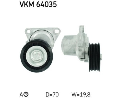 Tensioner Pulley, v-ribbed belt VKM 64035 SKF