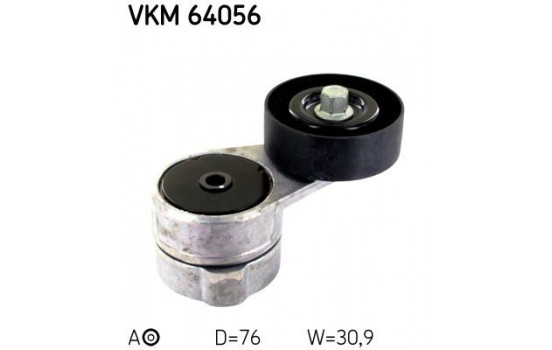 Tensioner Pulley, v-ribbed belt VKM 64056 SKF