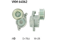 Tensioner Pulley, v-ribbed belt VKM 64062 SKF