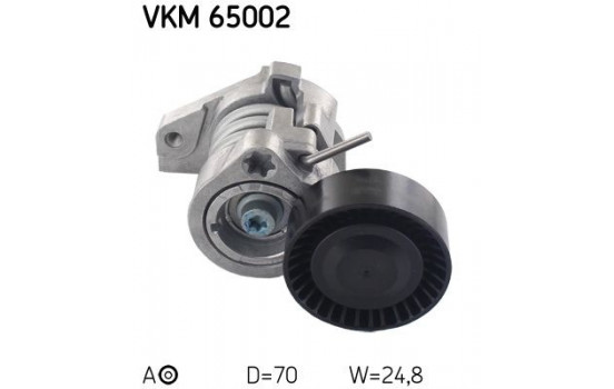 Tensioner Pulley, v-ribbed belt VKM 65002 SKF