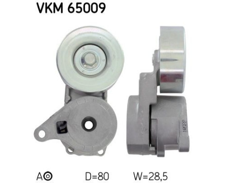 Tensioner Pulley, v-ribbed belt VKM 65009 SKF