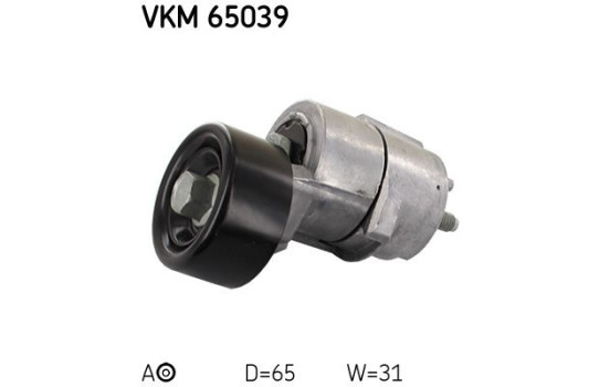 Tensioner Pulley, v-ribbed belt VKM 65039 SKF