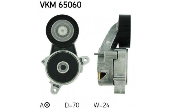 Tensioner Pulley, v-ribbed belt VKM 65060 SKF