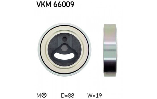 Tensioner Pulley, v-ribbed belt VKM 66009 SKF