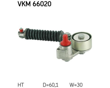 Tensioner Pulley, v-ribbed belt VKM 66020 SKF