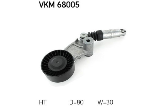 Tensioner Pulley, V-ribbed belt VKM 68005 SKF