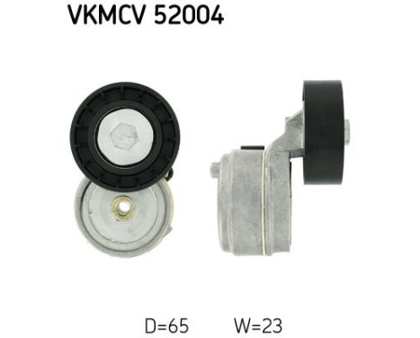 Tensioner Pulley, v-ribbed belt VKMCV 52004 SKF