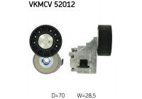 Tensioner Pulley, v-ribbed belt VKMCV 52012 SKF