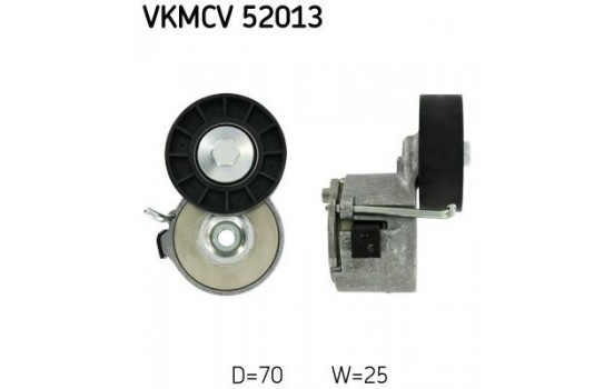 Tensioner Pulley, v-ribbed belt VKMCV 52013 SKF