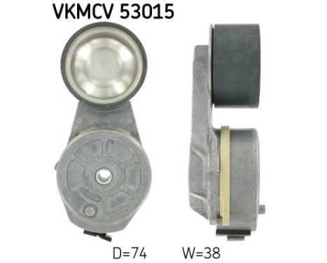 Tensioner Pulley, v-ribbed belt VKMCV 53015 SKF
