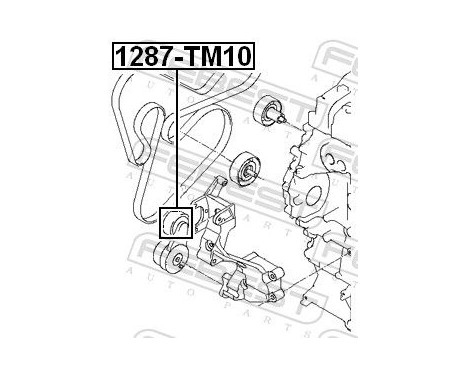 Tensioner Pulley, v-ribbed belt, Image 3
