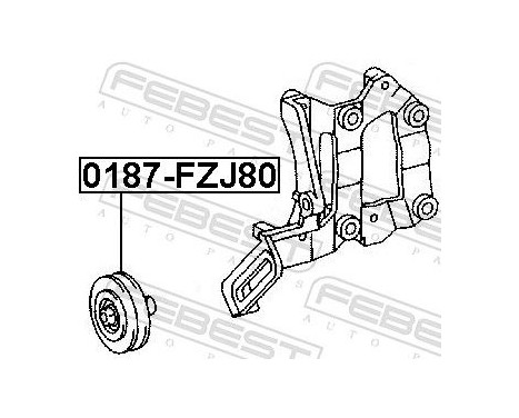 Tensioner Pulley, v-ribbed belt, Image 3