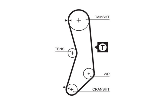 Timing belt 5030XS Gates, Image 2