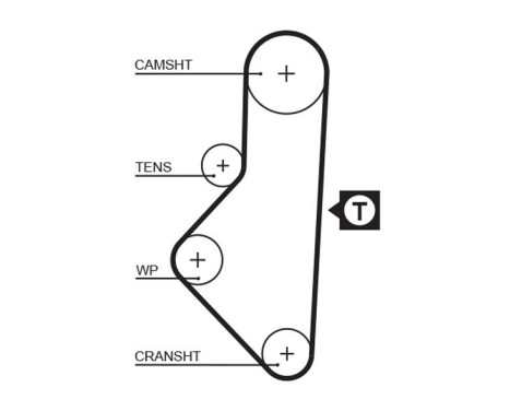 Timing belt 5050XS Gates