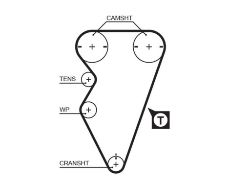 Timing belt 5238XS Gates