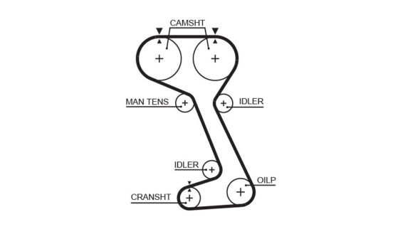 Timing belt 5242XS Gates