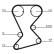 Timing belt CT1108 Contitech, Thumbnail 4