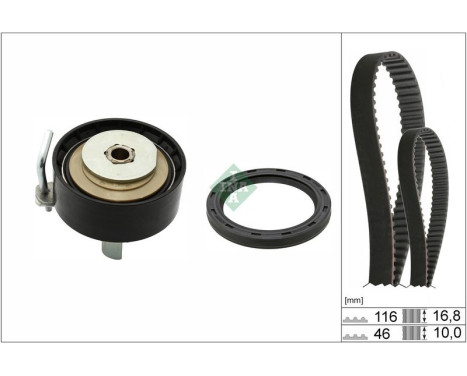 Timing belt set 530 0961 10 Ina