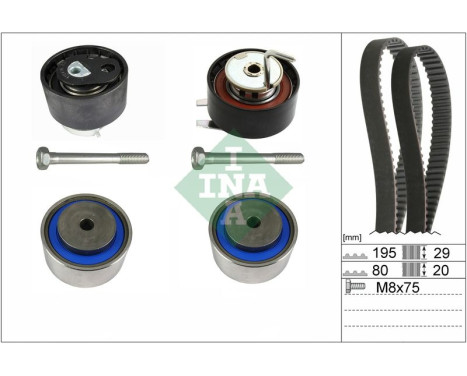 Timing Belt Set 530076610 Ina