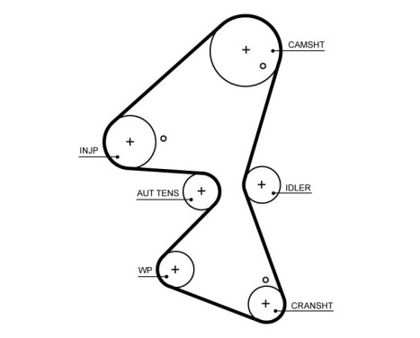 Timing Belt Set K015705XS Gates, Image 2