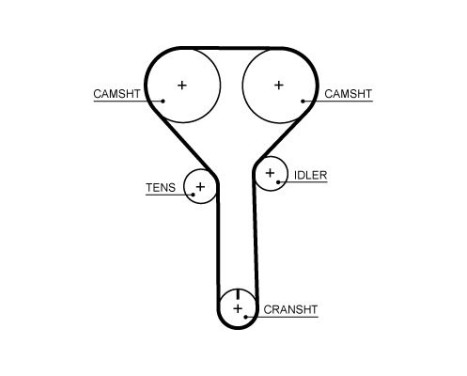 Timing belt set K015723XS Gates, Image 2