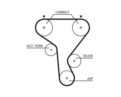 Timing Belt Set PowerGrip® K015573XS Gates, Image 4