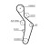 Timing Belt Set PowerGrip® K015616XS Gates, Thumbnail 3
