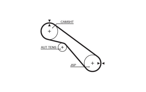 Timing Belt Set PowerGrip® K025405XS Gates, Image 2