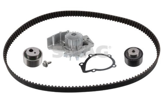 Water pump + timing belt set 33107582 Swag