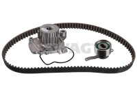 Water pump + timing belt set 33107646 Swag