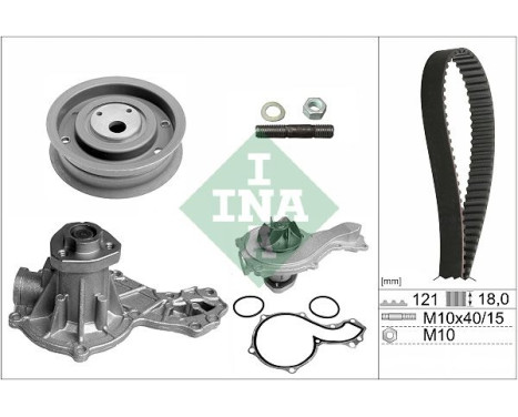 Water pump + timing belt set 530 0162 30 Ina, Image 2