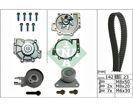 Water Pump & Timing Belt Set 530 0467 30 Ina