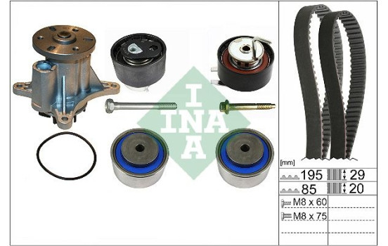 Water pump + timing belt set 530 0764 30 Ina