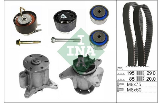 Water pump + timing belt set 530 0764 31 Ina