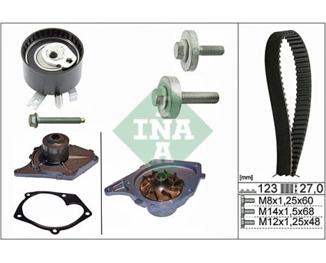 Water Pump & Timing Belt Set 530019730 Ina