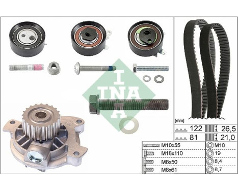 Water Pump & Timing Belt Set 530048330 Ina