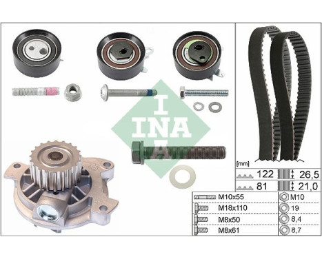 Water Pump & Timing Belt Set 530048430 Ina