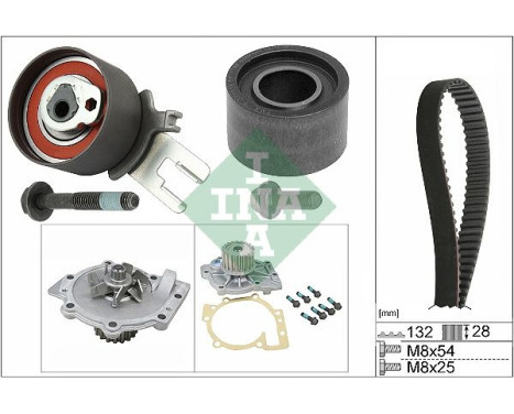 Water Pump & Timing Belt Set 530058230 Ina, Image 2