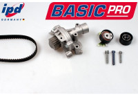 Water pump + timing belt set IPD BASIC-PRO K62082 Hepu