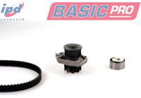 Water pump + timing belt set IPD BASIC-PRO K62084 Hepu