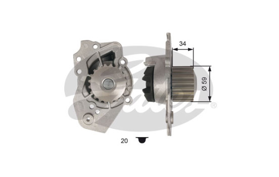 Water Pump & Timing Belt Set PowerGrip® KP15050XS-1 Gates