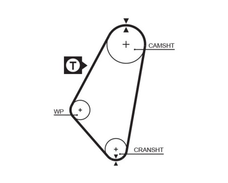 Water Pump & Timing Belt Set PowerGrip® KP15083 Gates, Image 3