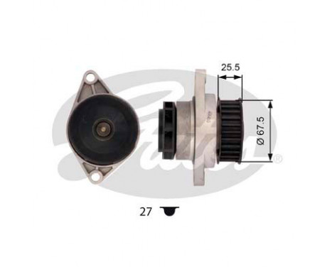 Water Pump & Timing Belt Set PowerGrip® KP15428XS Gates, Image 2