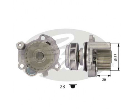 Water Pump & Timing Belt Set PowerGrip® KP15489XS-2 Gates, Image 2