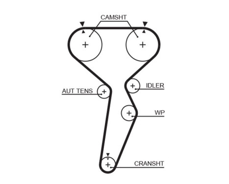 Water Pump & Timing Belt Set PowerGrip® KP15514XS-2 Gates, Image 2