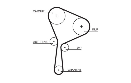 Water Pump & Timing Belt Set PowerGrip® KP15654XS Gates, Image 2